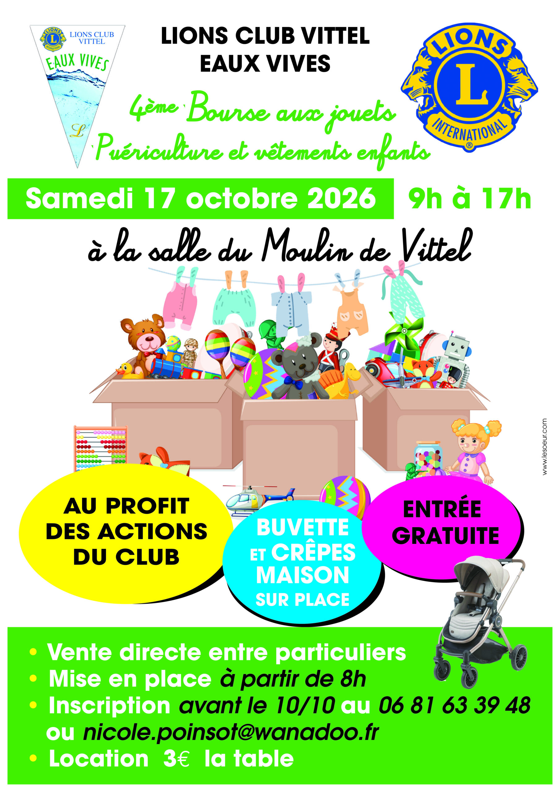4ème BOURSE AUX JOUETS, PUÉRICULTURE & VÊTEMENTS ENFANTS à VITTEL
